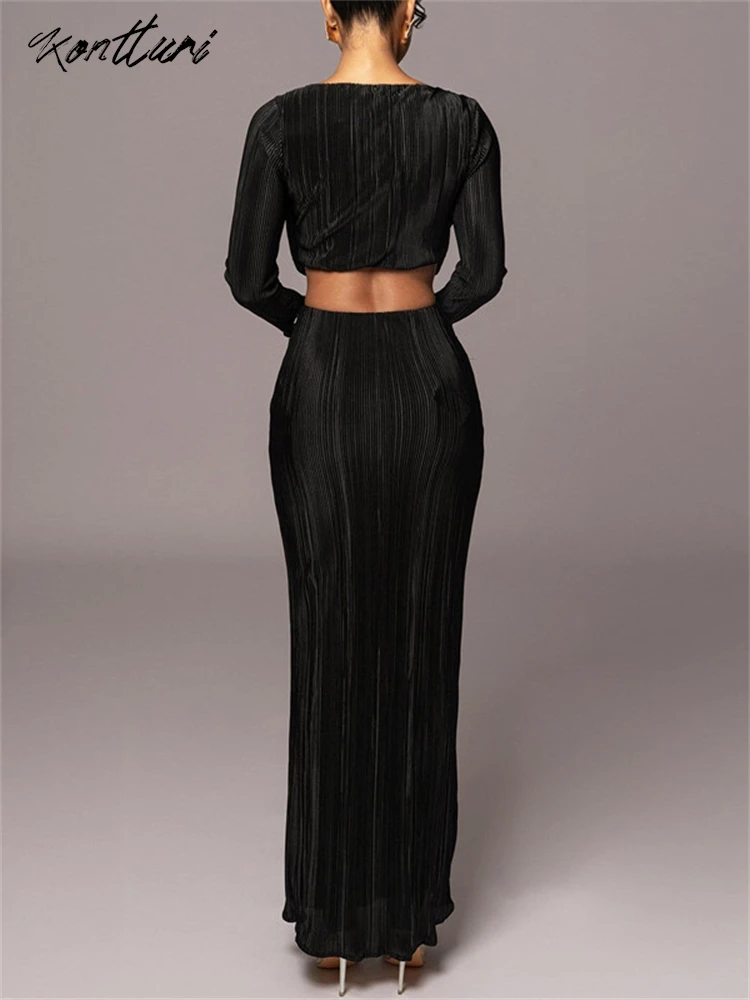 Kontturi летний повседневный комплект из двух предметов в рубчик Женская одежда