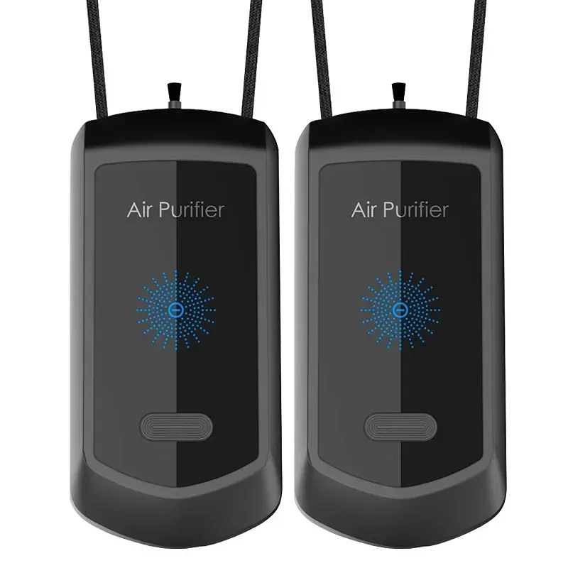 

Pcs Hanging Neck Air Purifier Personal Wearable Mini Portable Car Oxygen Bar Negative Ion Generator Air Purifier Type-c