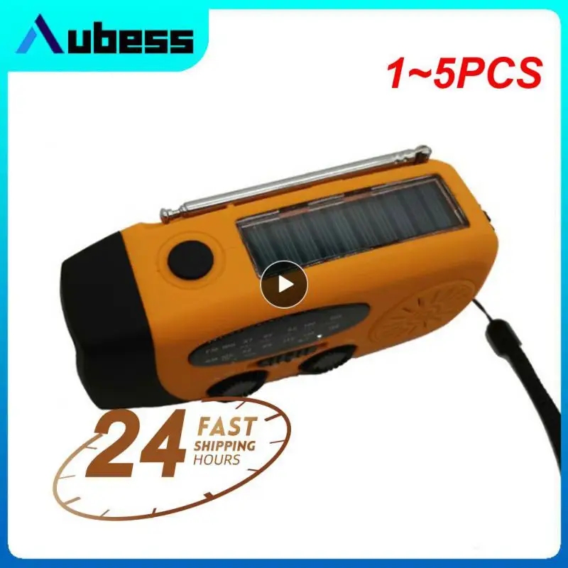 

1~5PCS Mini Solar Powered Radio AM/FM/NOAA Weather Dynamo LED Flashlight Waterproof Outdoor Use Multifunctional Hand Radios