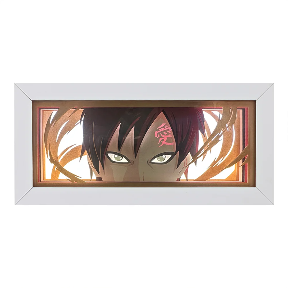 Creative Design Anime 3D Paper Cut Light Box Cartoon Anime Character Led Light Shadow Box Frame  Led Night Lights For Party Gift