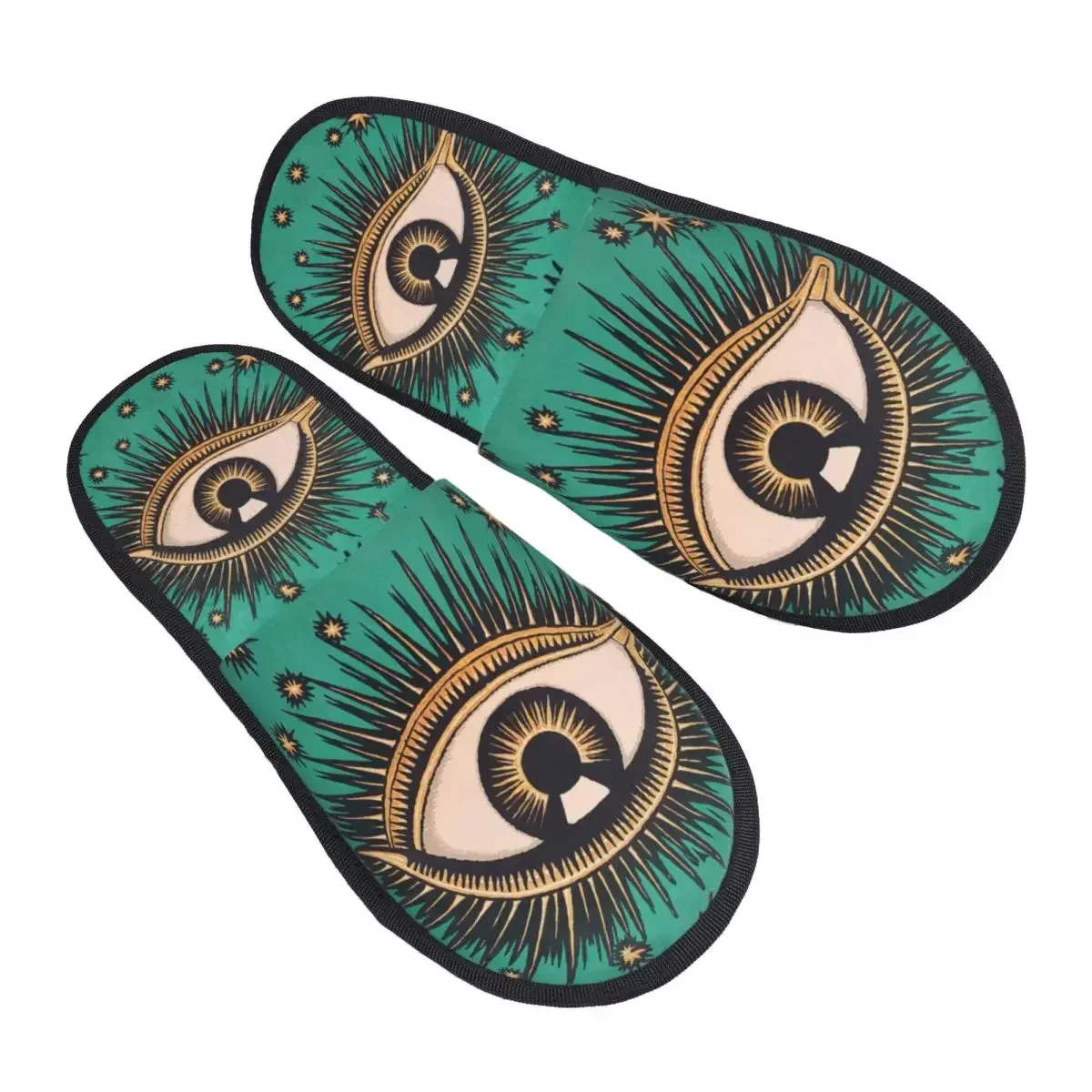 Всевидящие домашние тапочки Eye Art уютные теплые Evil Mystic Eyes из пены с эффектом