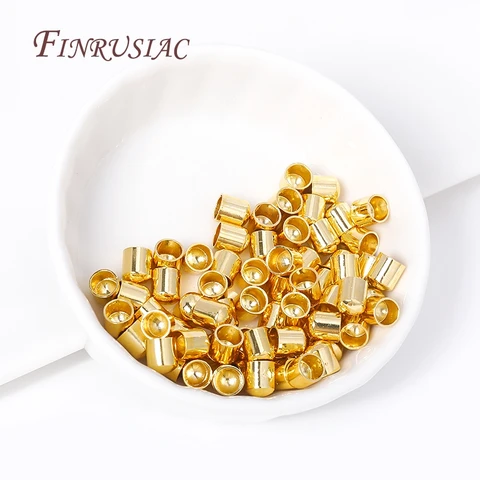 Фурнитура для кожаных браслетов FINRUSIAC, золотистая, латунь, 20 шт