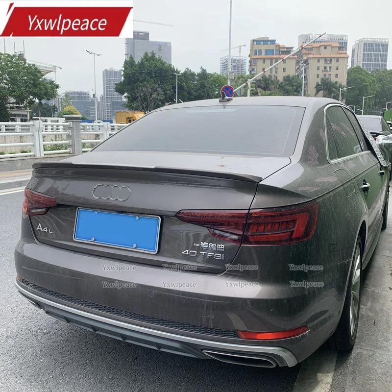 

For Audi A4 B9 2017 2018 2019 High Quality ABS Material Car Rear Wing Trim Accessories Trunk Lip Spoiler