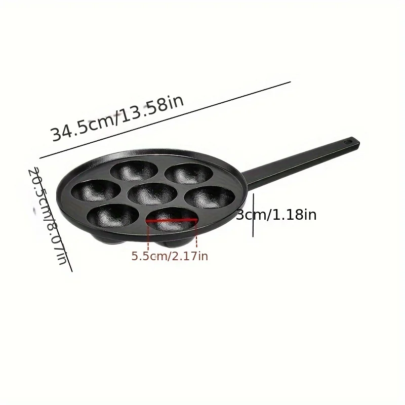 Плоская сковорода для блинчиков жарки осьминога чугунная плотная антипригарная