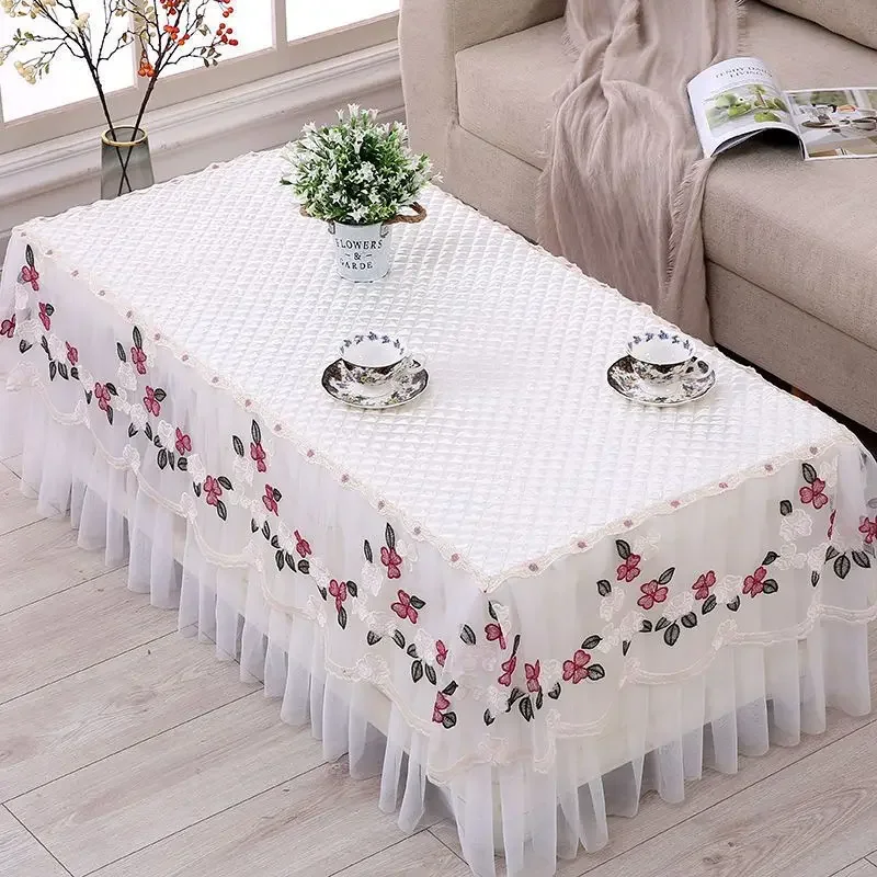 Кружевные кофейные скатерти в скандинавском стиле с цветочным принтом простые