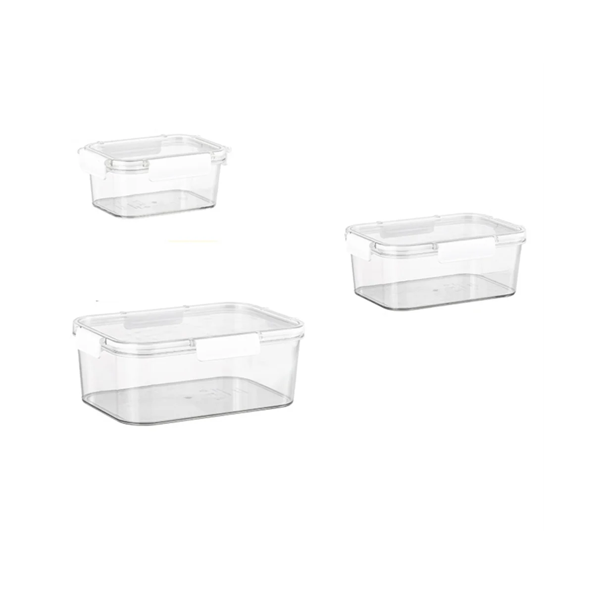

Refrigerator Food Storage Containers with Transparent Plastic Seal Tank Separate Vegetable Fruit Box A