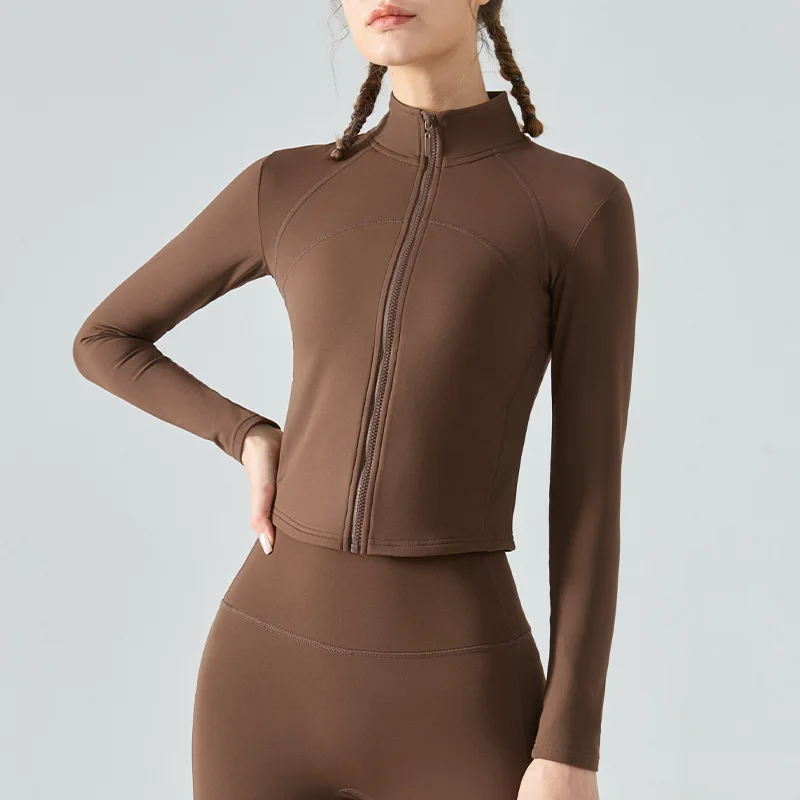 Aritzia Tna Autumn And Winter Yoga Clothes Stretch Tight Top Women Thickening Fitness Jacket Sports Shirt Running Long Sleeves