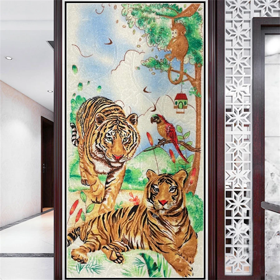 

Big Size Animals Tiger DIY 5D Diamond Painting Full Drill Square Embroidery Mosaic Art Picture Of Rhinestones Home Decor Gifts
