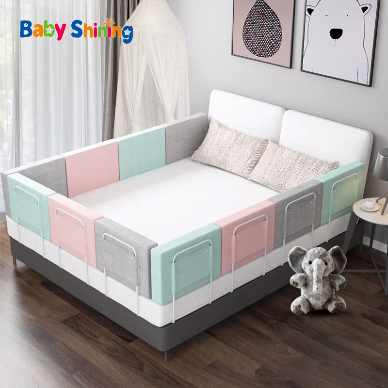 

Baby Stitching Upholstered Bed Fence Children's Bed Circumference Bed Guardrail Baffle Anti-Fall Anti-Collision Avoid Collision