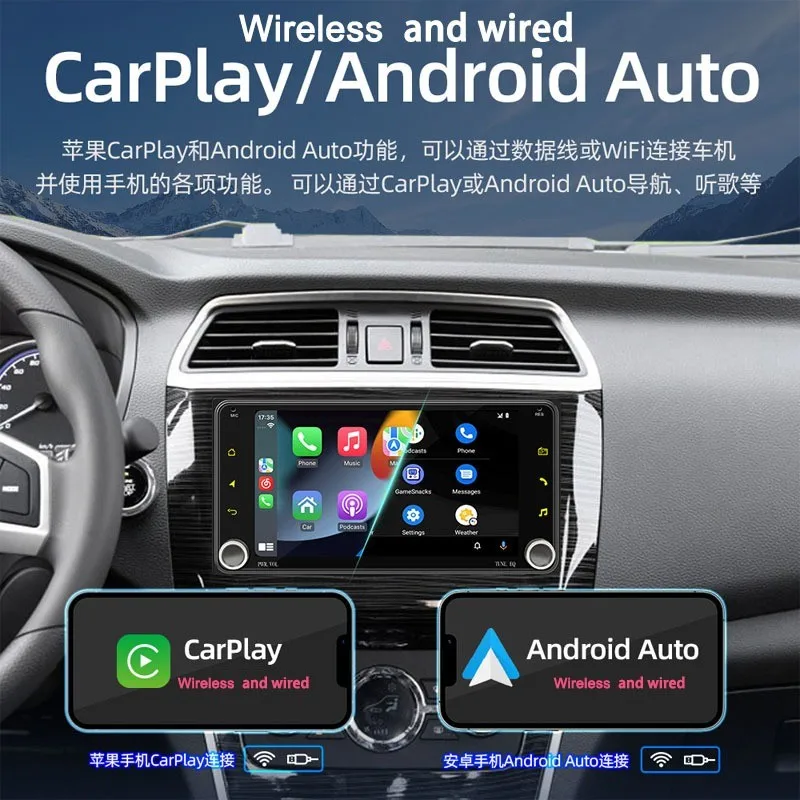 Фото Evean 7-дюймовый 4G 64G автомобильный Android-плеер беспроводной Apple CarPlay Android Auto Plug and Play для/Vios/vigo/fortuner/corolla №4
