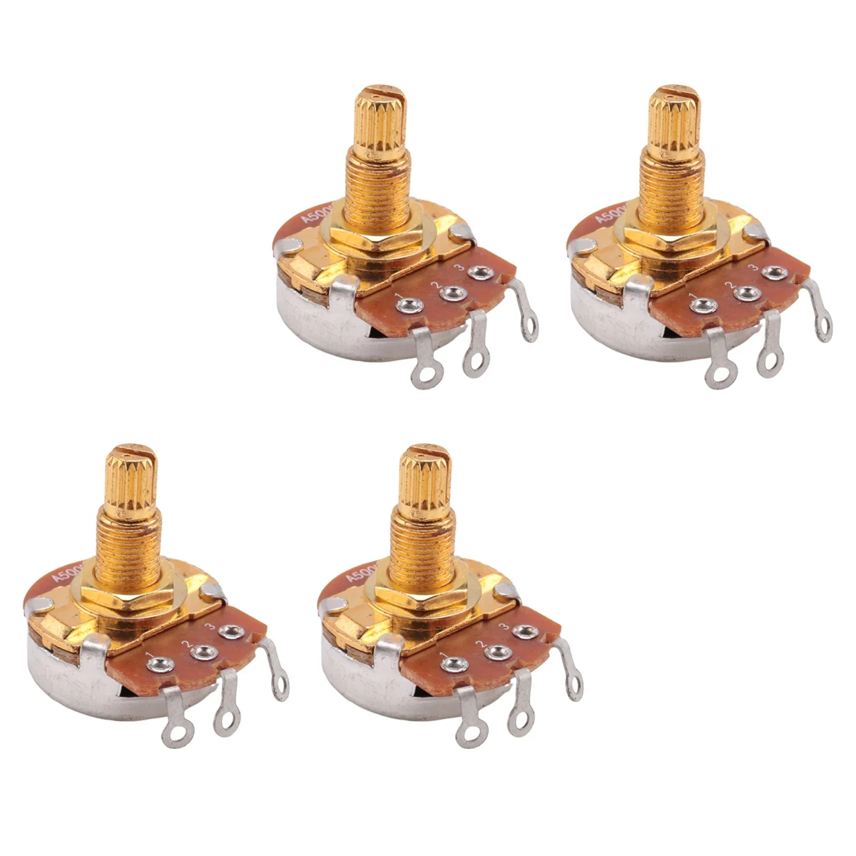 Полнометрические контрольные потенциометры с валом A500K аудиоконические для