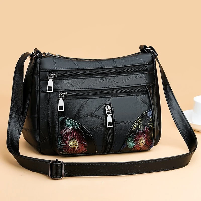 

Роскошные мягкие кожаные женские сумки-мессенджеры через плечо и кошельки с цветами и несколькими карманами сумка через плечо для мамы Женская сумка Новинка 2023