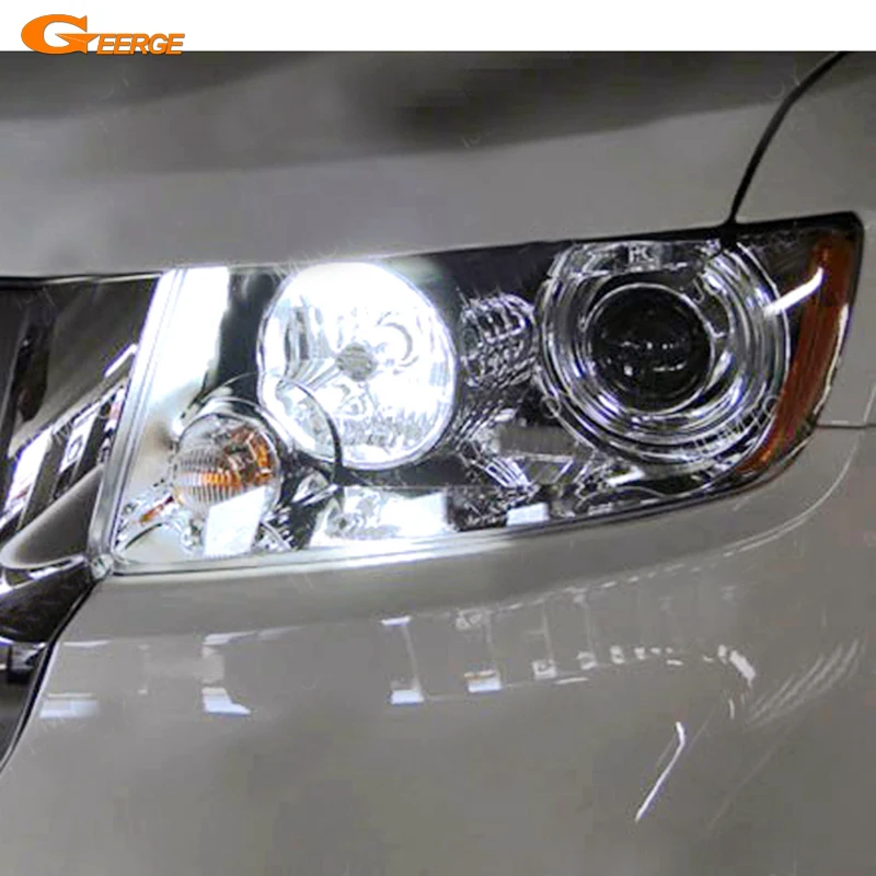 Фото Для Jeep Grand Cherokee 2011 2012 2013 2014 2015 HID головной светильник ультра яркий белый отражатель 3157 светодиодные лампы Дневной ходовой светильник №1