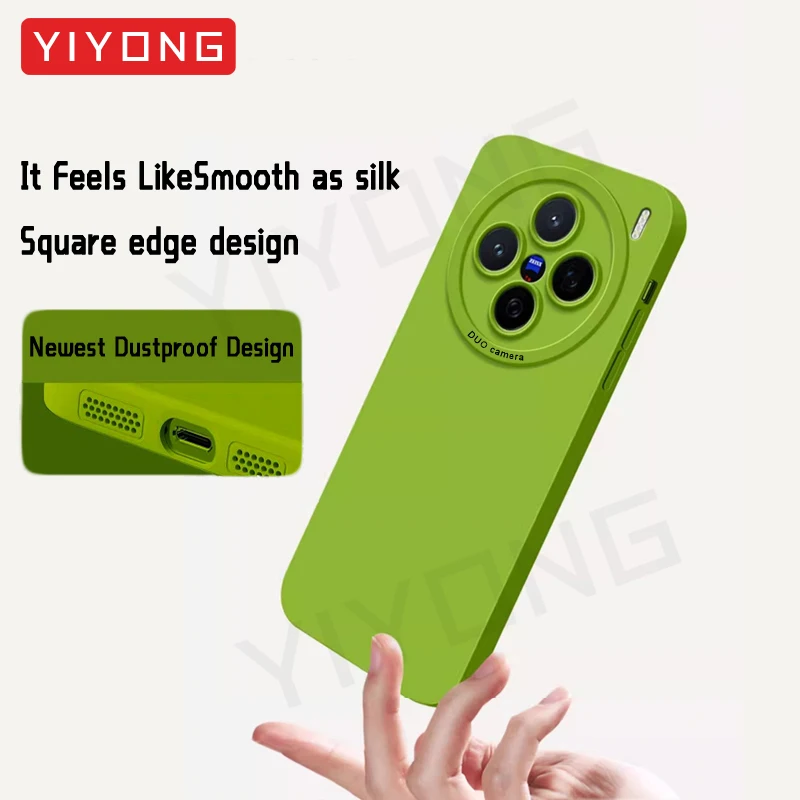 Фото Чехол для VivoX200 Pro YIYONG Silky Feel Liquid Silicone Soft Cover для VIVO X200 Pro Mini X100 VivoX100 Ultra Global, чехлы для телефонов №2