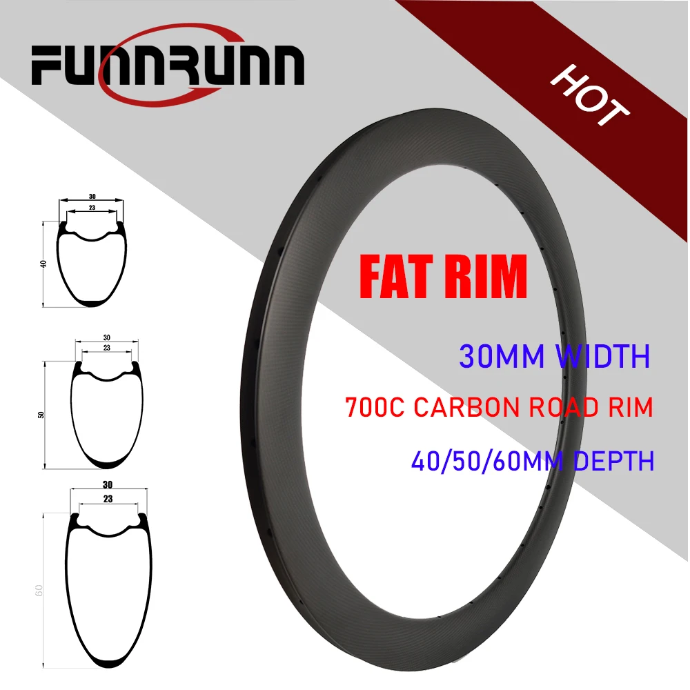 Дорожный обод Grave 700C с толстым карбоном ширина 30 мм глубокий бескамерный крюк