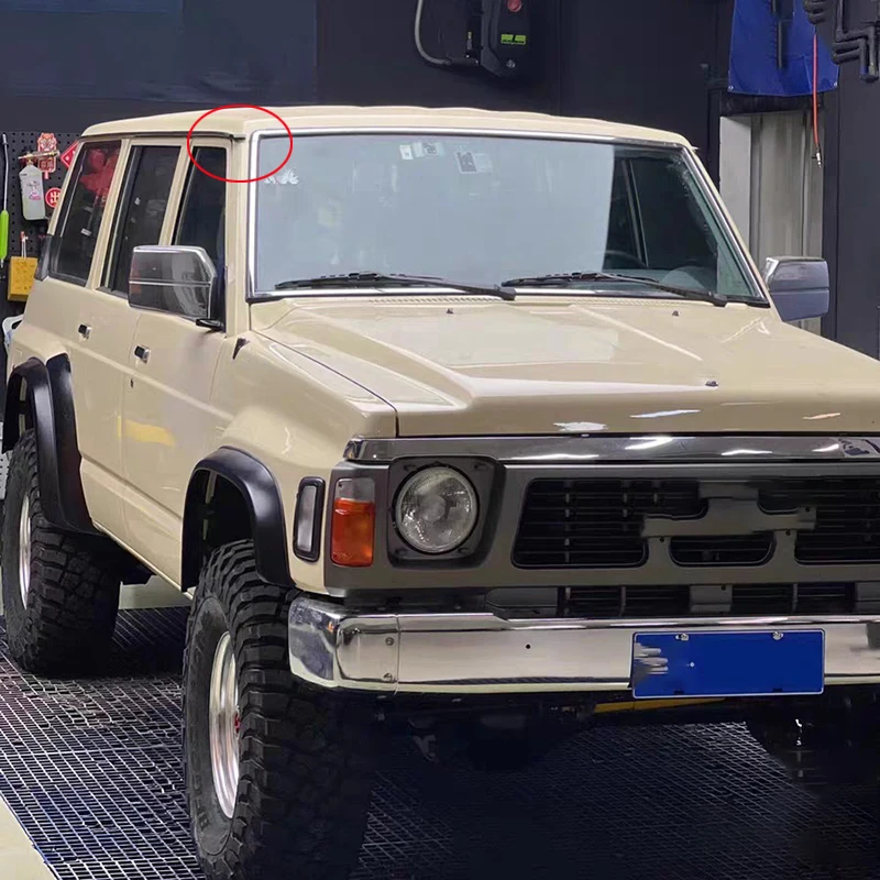 Фото Для Nissan Patrol Y60: Новая Оригинальная Передняя Накладка на Крышу (Бортик) Safari, Боковая Отделка, Передняя Крышка 76844-06J00 76845-06J00 №2