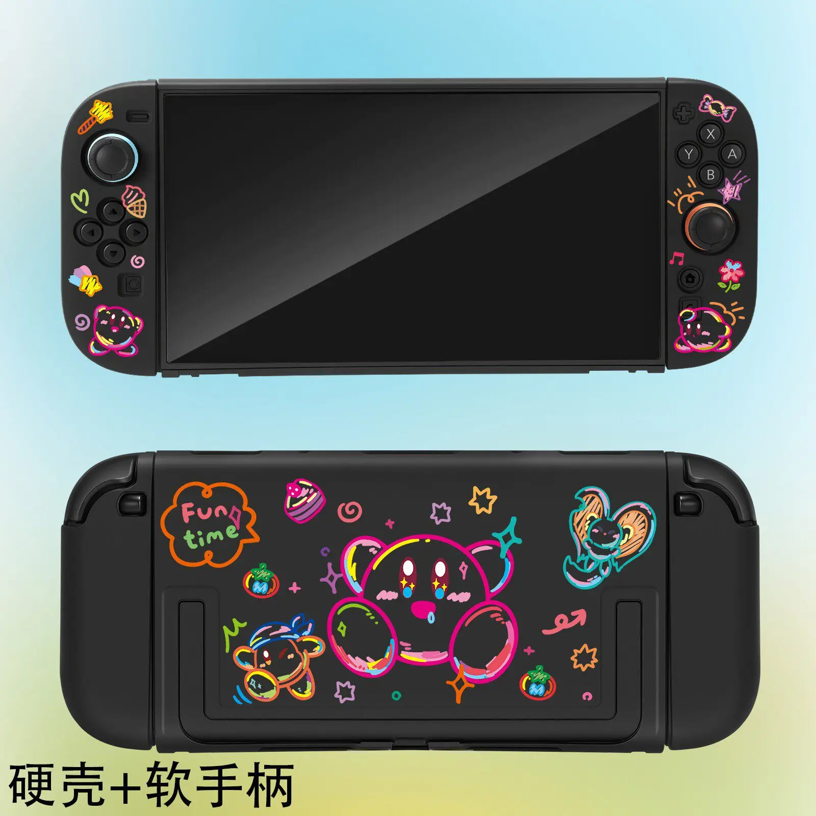 Фото Защитный жесткий чехол Kirby для Switch 2, приятный для кожи, раздельный чехол для контроллера Joy Con, игровые аксессуары Ns2, в наличии №3