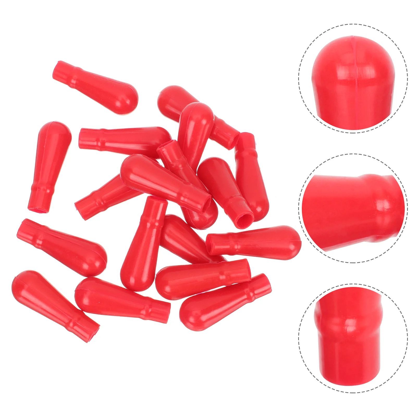 

50Pcs Professional Dropper Head Caps Rubber Bulb Glass Pipette Accessories