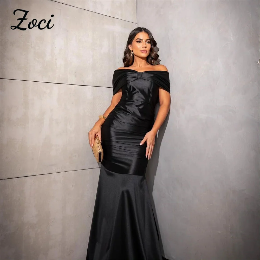 Zoci Простые черные платья для выпускного вечера в Саудовской Аравии по