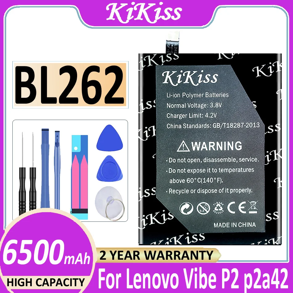 

Оригинальный аккумулятор KiKiss BL262 6500 мАч для Lenovo Vibe P2 VibeP2 P2a42 P2a40 P2c72