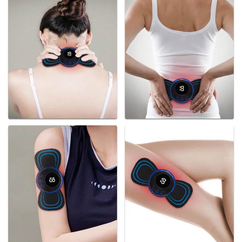 Умный мини-массажный пластырь для облегчения усталости шеи импульсный массажный