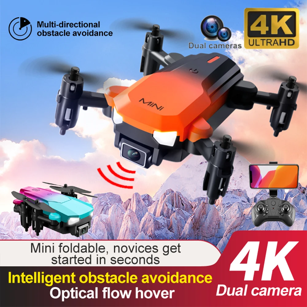 

2022 New KK9 Mini Drone 4K HD Dual Camera Altitude Hold Wifi FPV with Obstacle Avoidance Function Foldable Quadcopter Toy Gift