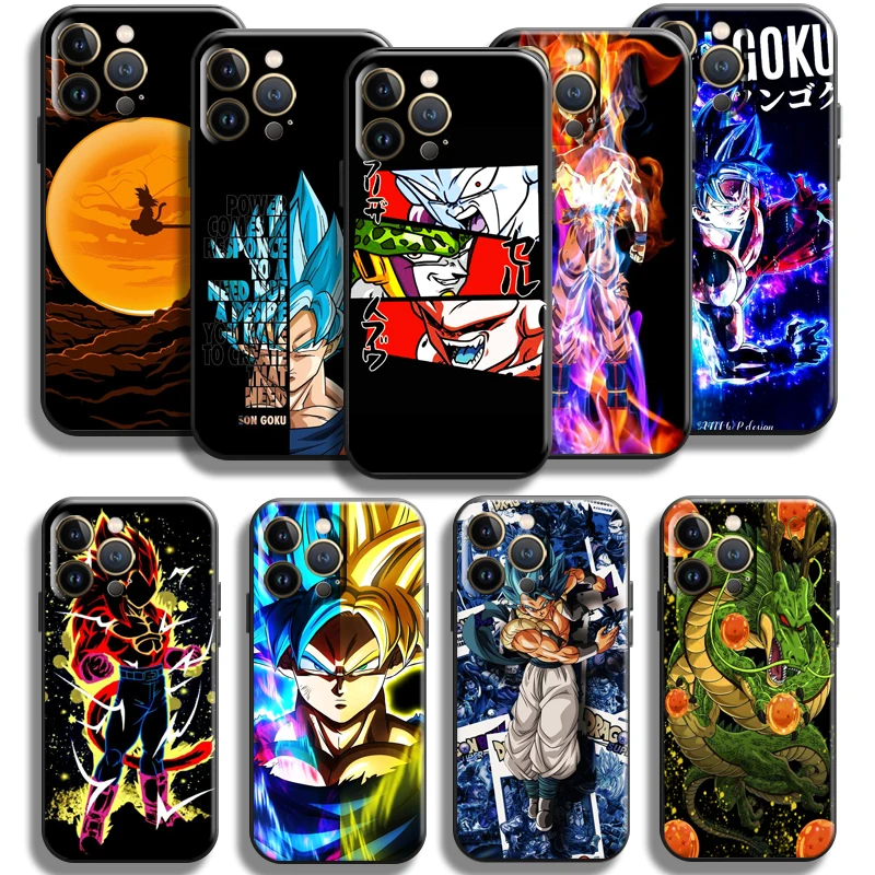 

Dragon Ball Goku For Apple iPhone 13 12 11 Pro Max Mini X XR XS Max SE 5 5s 6 6S 7 8 Plus Phone Case Funda Coque Liquid Silicon