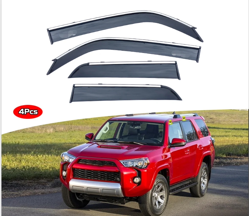 

Боковые оконные козырьки для Toyota 4runner 2010 2011 2012 2013 2014 2016 2017 2018 2019 2020 всепогодные щитки Защита от солнца и дождя