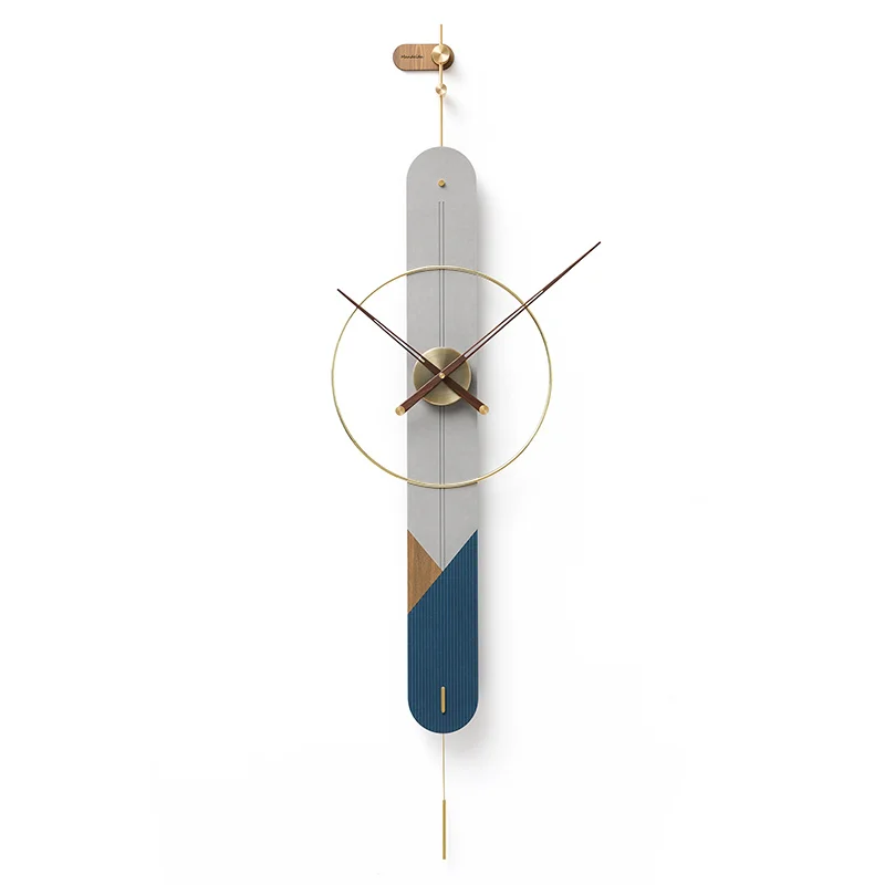 

Luxury Nordic Clock Wood Gold Metal Clocks Wall Decor Silent Modern Creative Watches Home Copper Living Room Gift