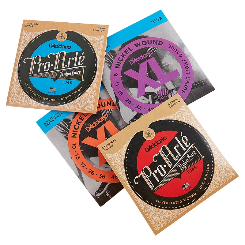

2 Packs Set EXL110 EXL120 EJ-45 EJ-46 Nickel Round Wound Electric Guitar Strings Guitar Strings Accessories