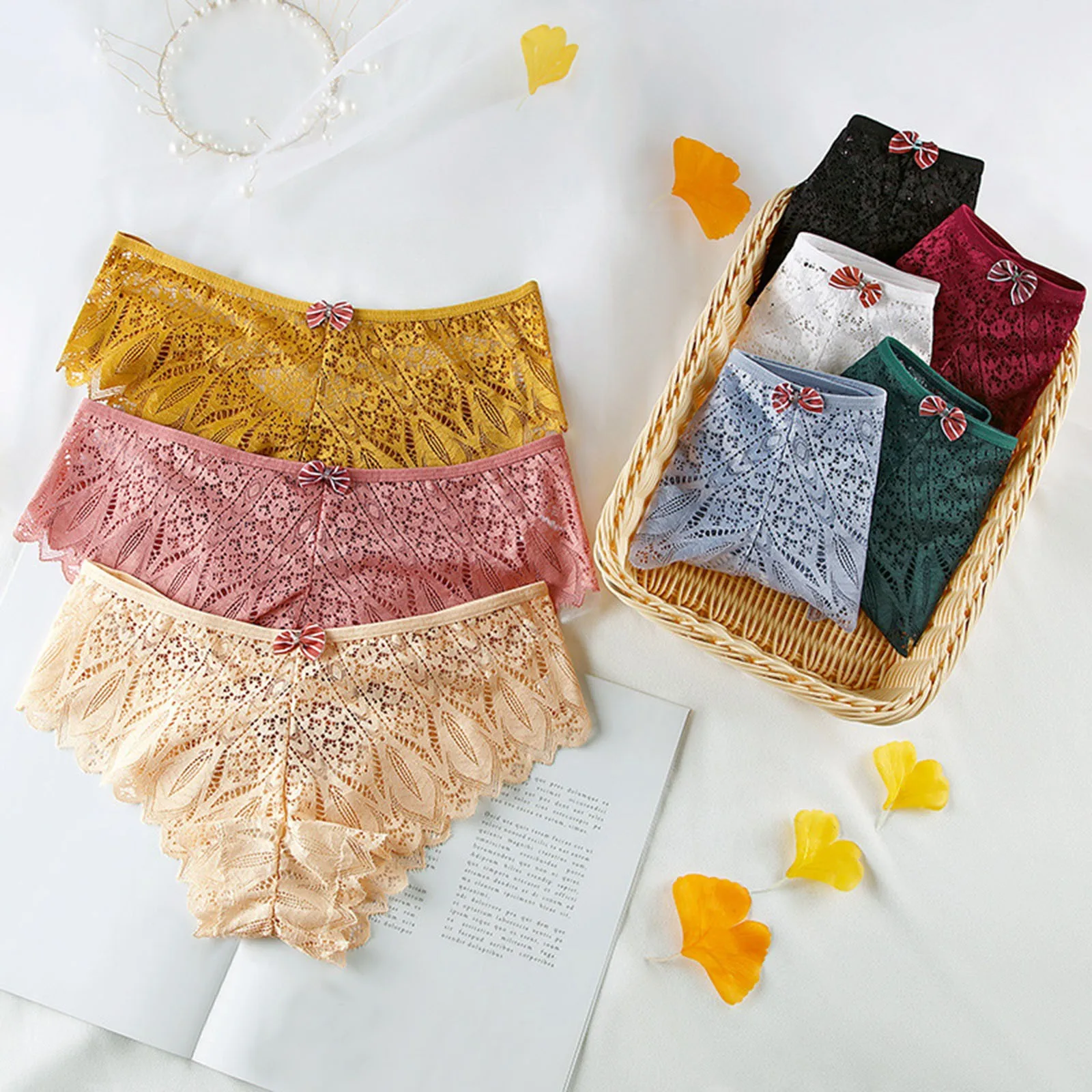

Panties For Women Transparent Female Sexy Lace Underwear T Back Mid Waist Sexy Women Lace Panty Underwear Women Cotton