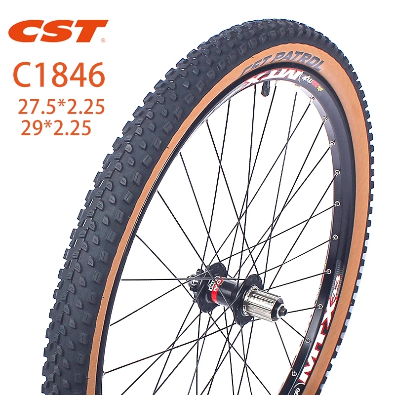 

CST PATROL MTB Bicycle Tire 27.5/29inch 2.25 Cross-Country MTB Bike Parts 29X2.25 29er Brown Edge Mountain Bicycle Tire C1846