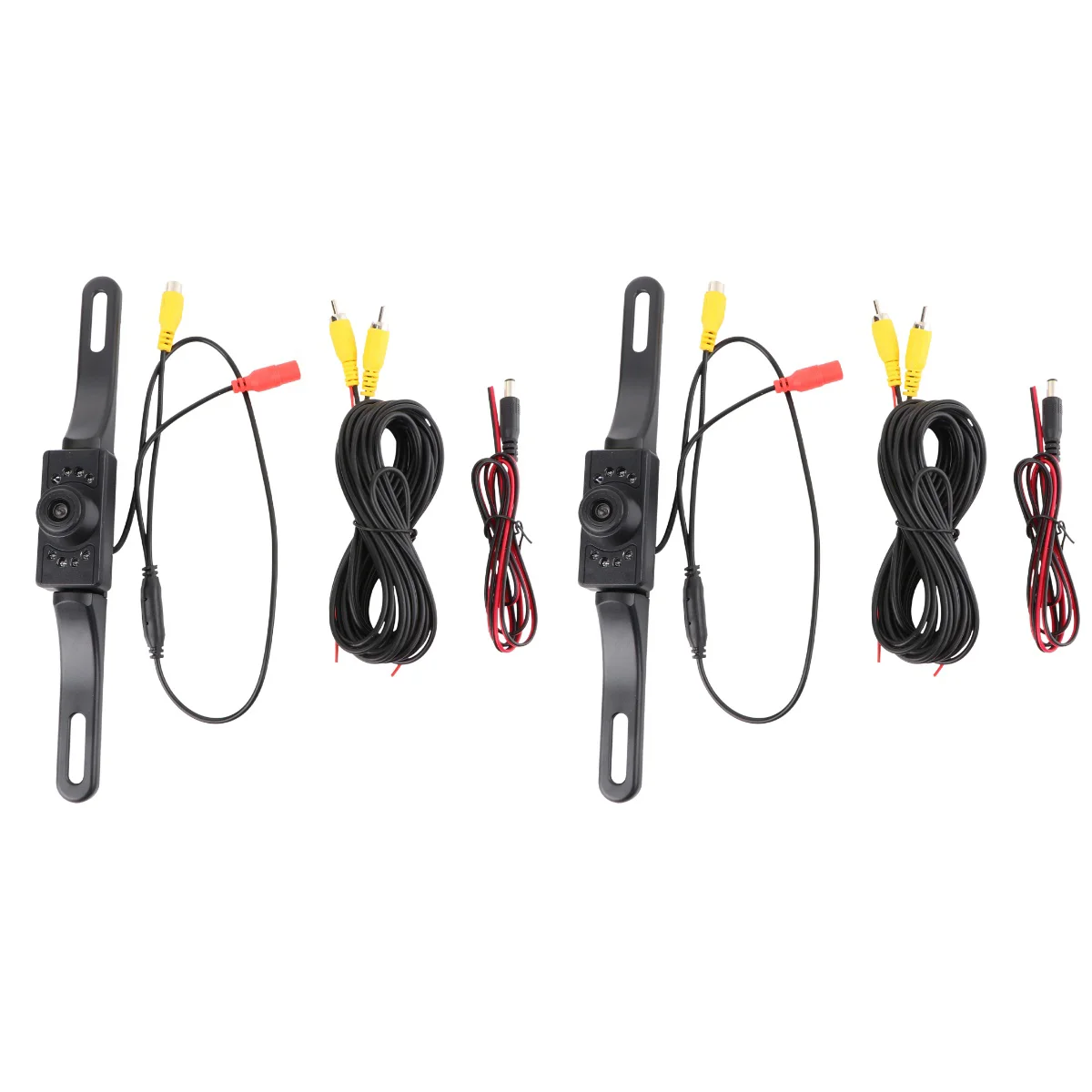 

2pcs Waterproof High Definition Color Wide Viewing Angle License Plate Car Rear View Camera with 7 Infrared Night Vision LED