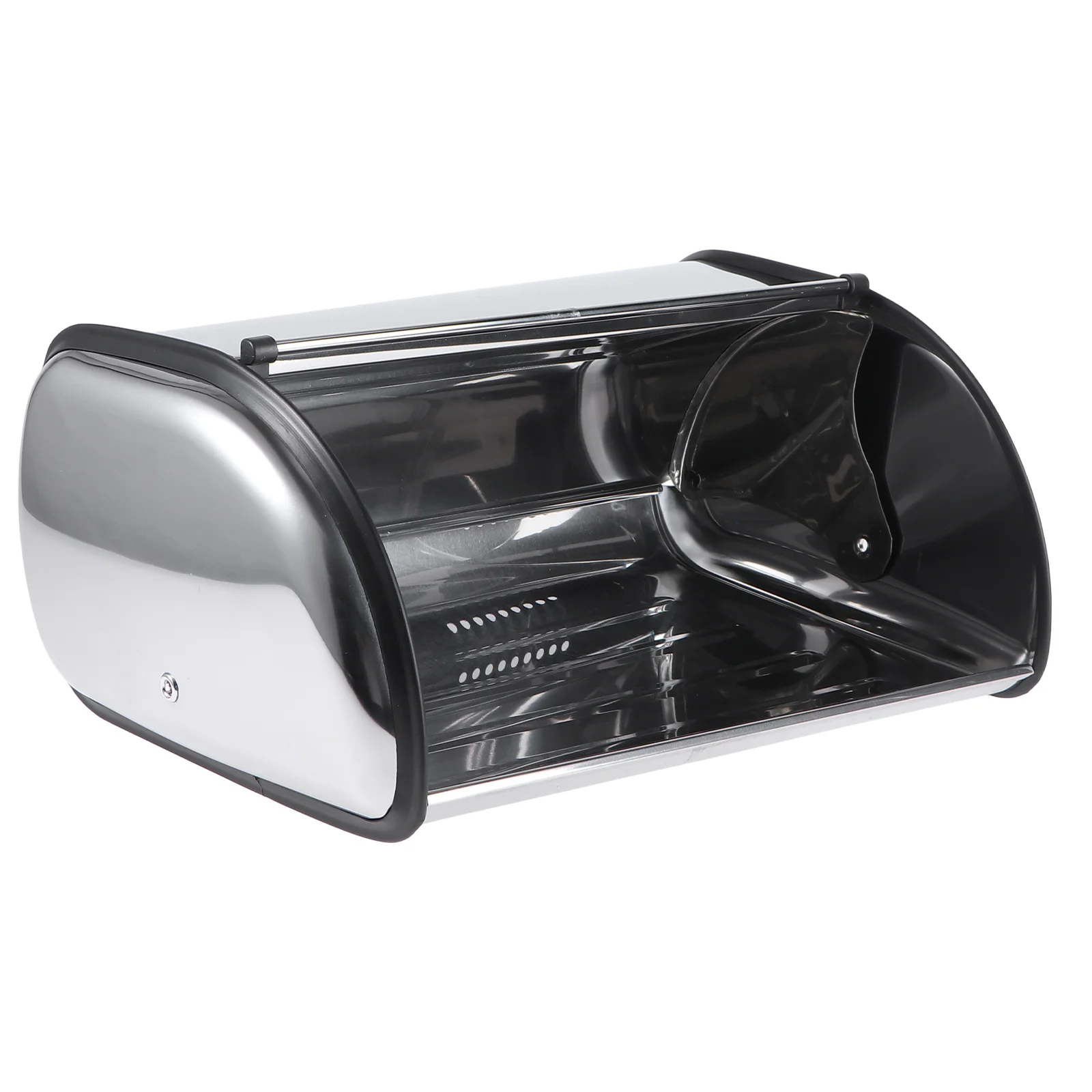 

Bread Box Stainless Steel Roll Bread Box Bread Storage Bin Container For Kitchen ( Silver, 34X23CM )