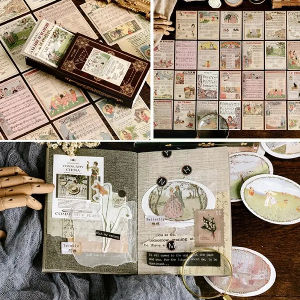 

Стикеры в стиле ретро с изображением сказочного города, винтажные наклейки с этикетками для дневника, скрапбукинга D1v5