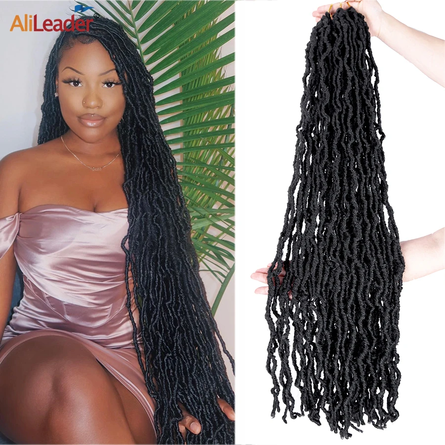 

Мягкие Синтетические Искусственные волосы Alileader, мягкие твист-волосы Loc вязаные крючком, 12 дюймов, 18 дюймов, богиня, искусственные волосы