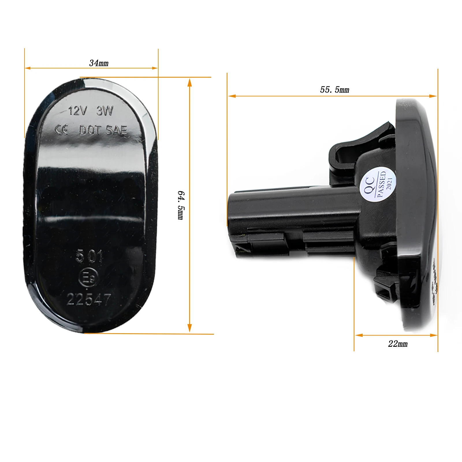 Черная лампа CASHCOW движущийся динамический ретранслятор боковое крыло фонарь для