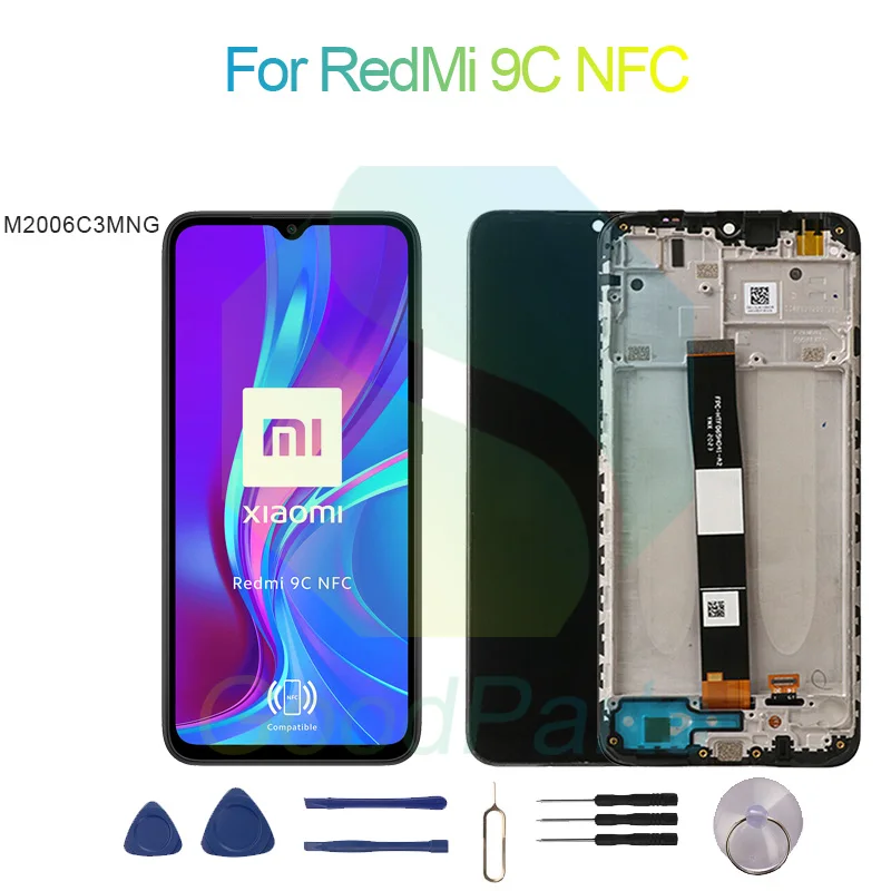 Для RedMi 9C NFC экран дисплей Замена 1600*720 M2006C3MNG для RedMi 9C NFC LCD сенсорный дигитайзер