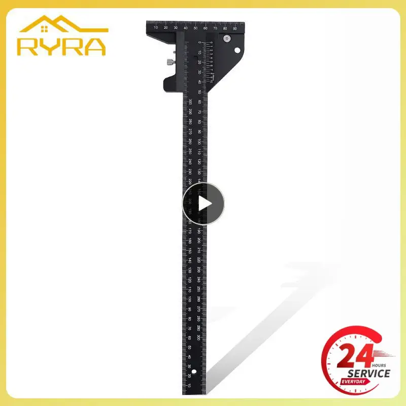 

Woodworking Scribing Rulers 12 inch Aluminum Alloy T-type Marking Ruler Measuring Carpentry Marking Gauge DIY Tools