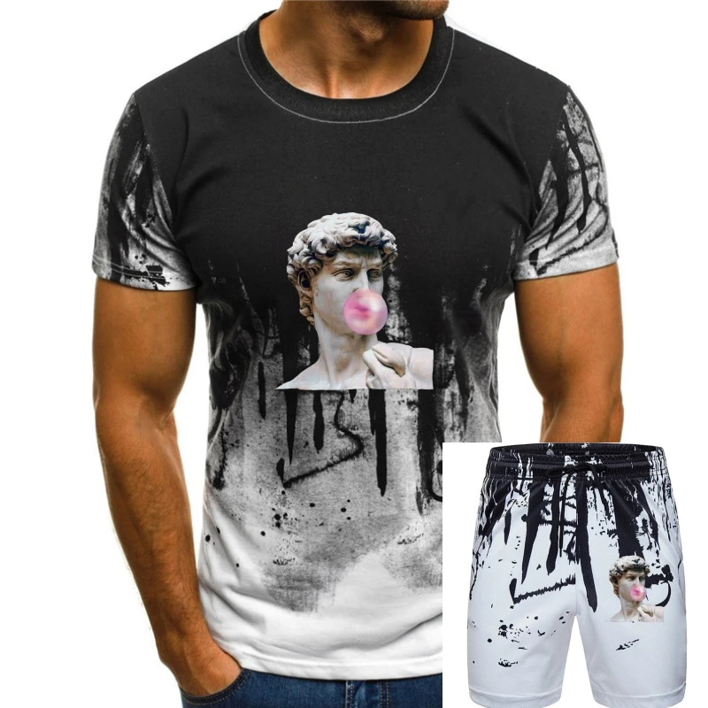

Vaporwave Bubble Gum Roman Greek Statue Trendy Men's Cotton T-shirt Top Tee Cool Casual pride t shirt men Unisex Fashion