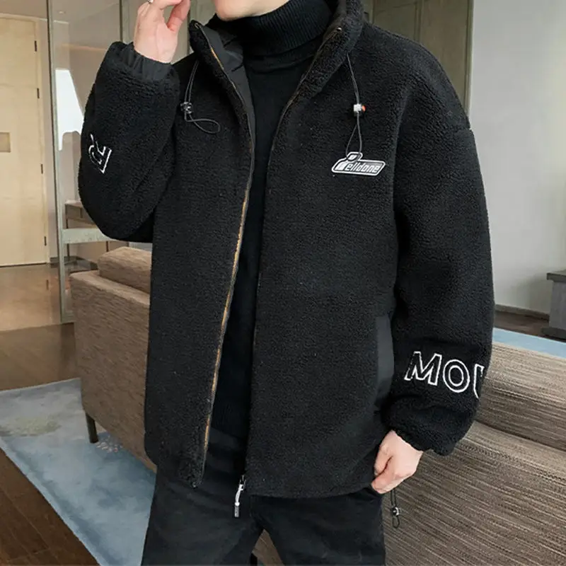 2022 Tide Brand Men's Cotton Coat Thickened Polar Fleece Winter Warm Jacket Top Fashion Cotton Clothes Men's Jacket