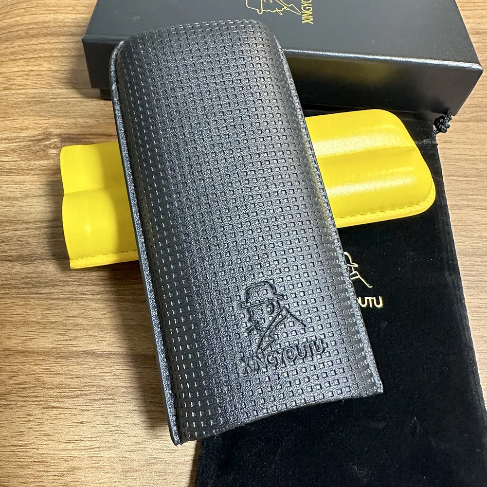 Портативный портсигар XINGYOUTU кожаный 2-каратный вместительный туристический