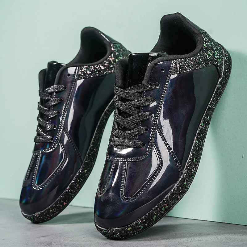 Женские кроссовки для улицы черные фиолетовые прогулочная обувь весенние