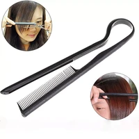 1pc useful hair straighten salon comb hairdressing smooth tool hold tongs hair styling tools for women hair brush straightener