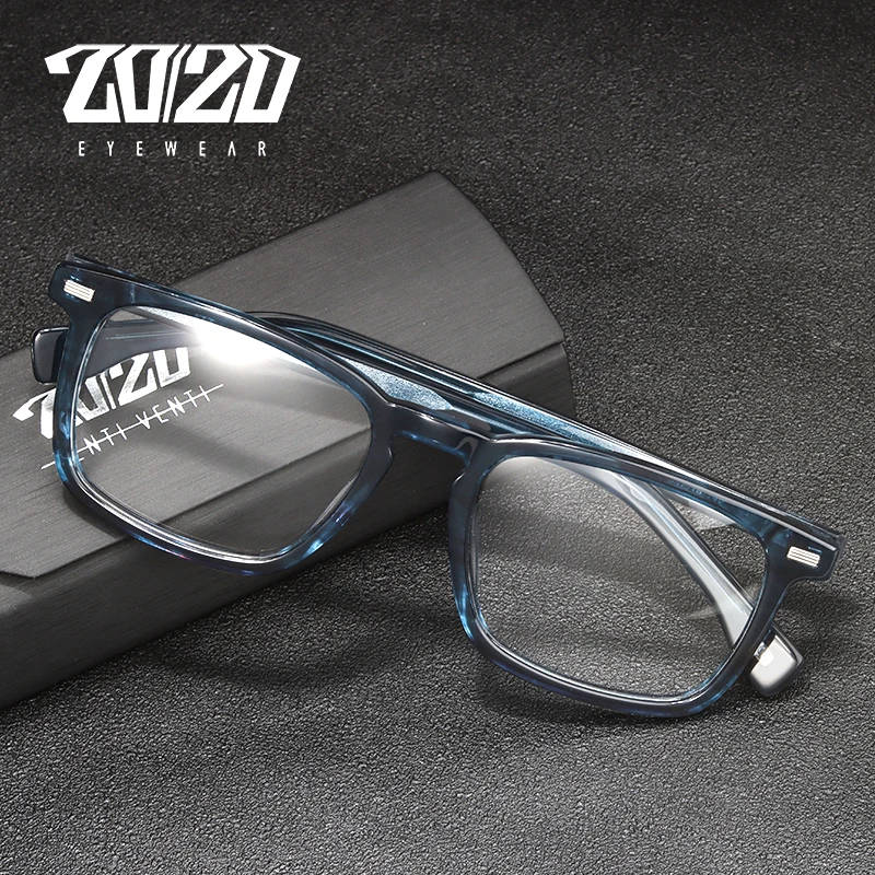 

20/20 Brand Acetate Glasses Frame Optical Prescription Selection Colorful Temple Design Customize Lens