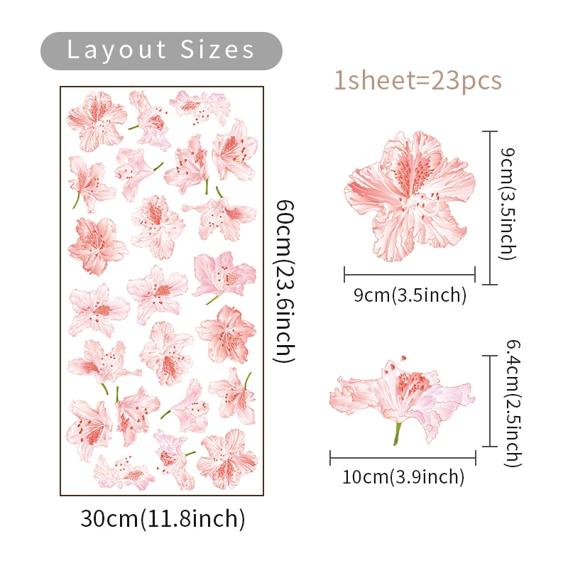 

Набор Из 23 Наклеек «Цветы Персика» В Стиле Бохо Для Декора Стен, Самоклеящиеся ПВХ-наклейки Для Гостиной, Спальни, Детской