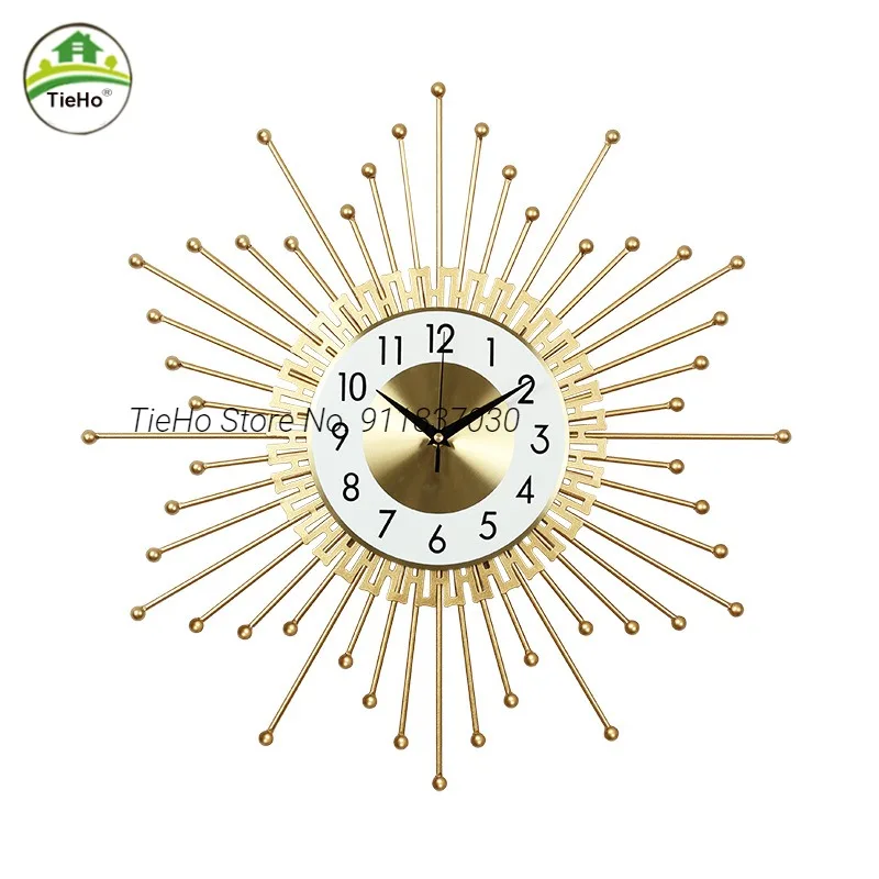 

New design, large wall clock Golden Iron, wall decor, timer, mechanical pointer