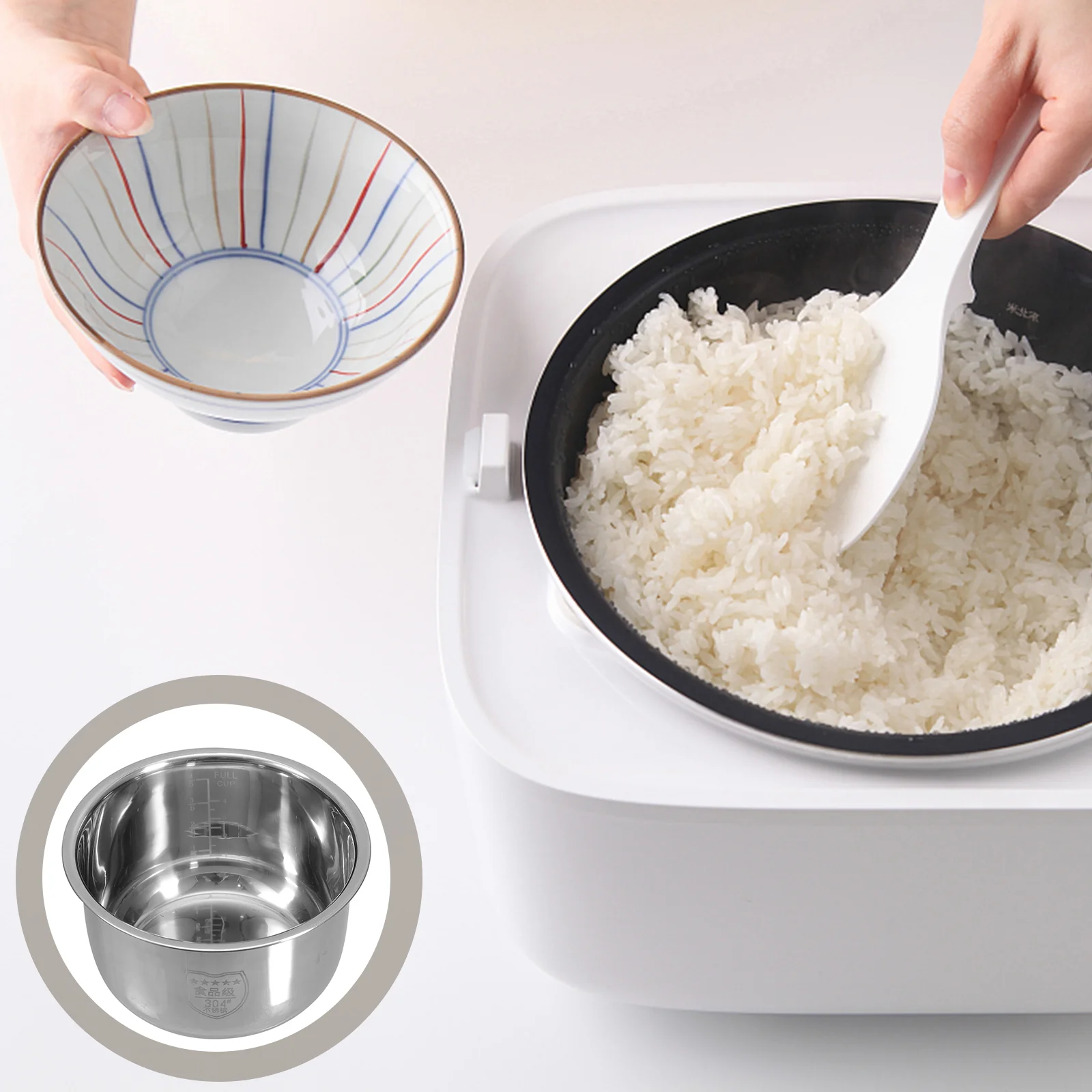 

Rice Cooker Liner Containers Replacements Supplies Non-stick Pots Cooking Inner Multi-use Cookers