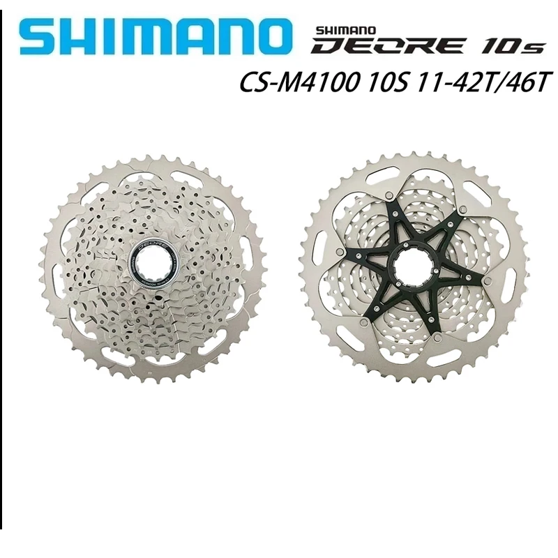 

Кассета Shimano Deore M4100 для горного велосипеда, 10 скоростей, CS-M4100 10 S 10V SLX XT, свободное колесо для горного велосипеда 42T 46T, велосипедные аксессуары