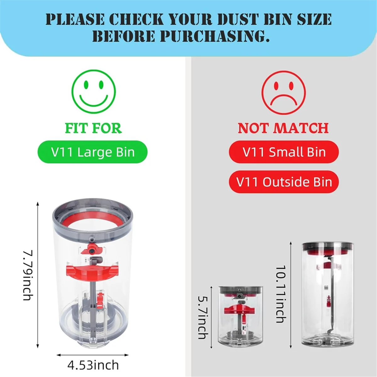 Замена пылесборника для Dyson V11 V15 SV14 SV15 SV22 аксессуары пылесоса верхняя часть